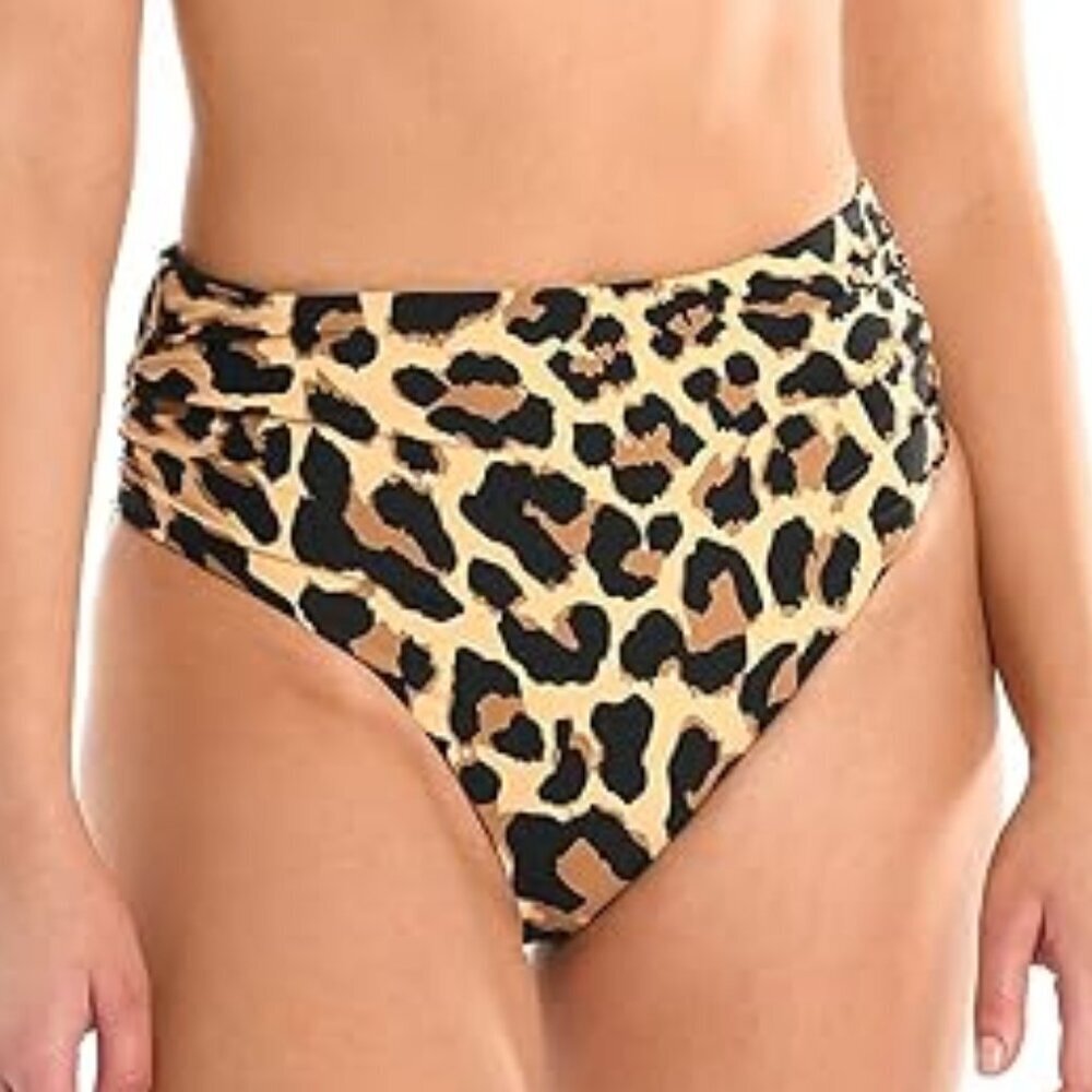 La Blanca Running Wild Mid-Waist Reversible Bikini Swim Bottom 16
